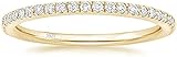 Lisandra Scott Eternity Ring 925 Sterlingsilber mit Zirkonia Kristall Damenring in Silber, Rosegold und Gold für Damen mit Stein und Schmal (Gold, 62)