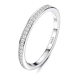 Adramata 925 Sterling Silber Ringe für Frauen, 925 Sterling Silber Verlobungsring Promise Ring, Jahrestag Schmuck für Sie, Ringgröße 49 (15.6)-62 (19.7),7