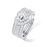 LOLIAS Ring Silber 925 Damen Edelstahl Ring Verstellbar Statement Silber Herz Ringe Damen Wasserfest Damenring Stapelringe Fingerring Verlobungsring Silberringe Set Geschenke für Frauen Freundin
